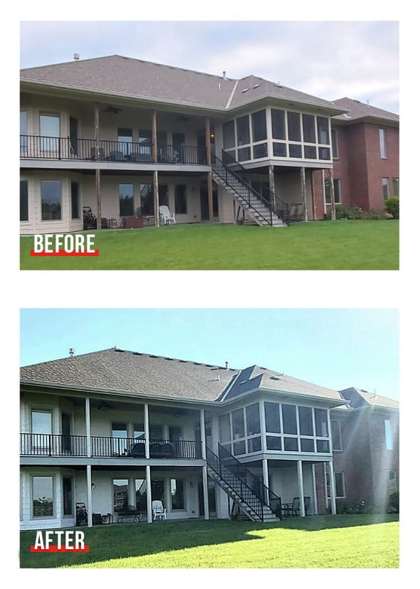 before after exterior repainting