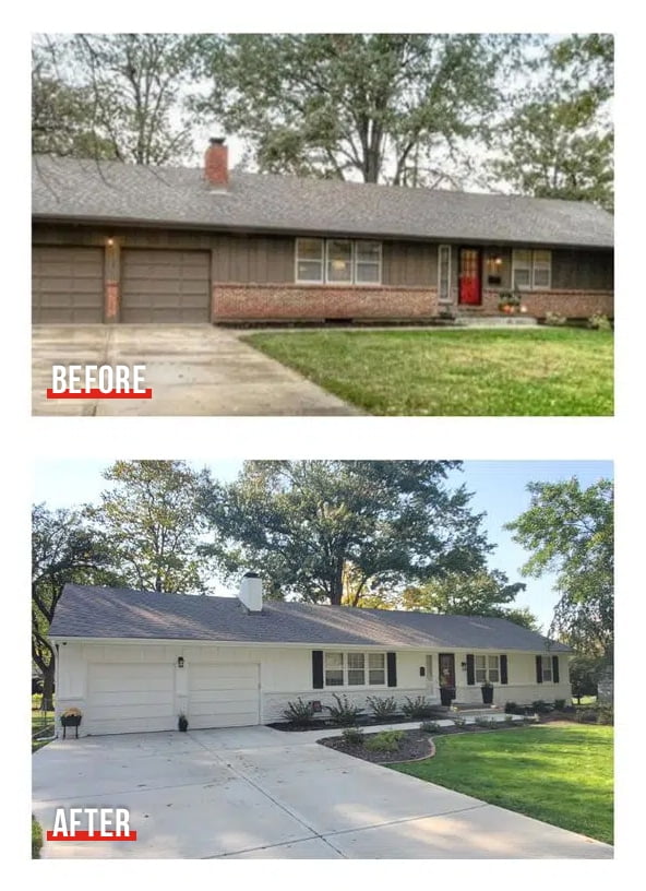 before after exterior repainting
