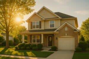 house and sunlight