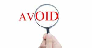 avoid with magnifying glass