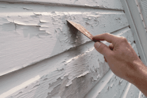 peeling exterior paint.