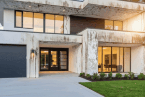 stained exterior house